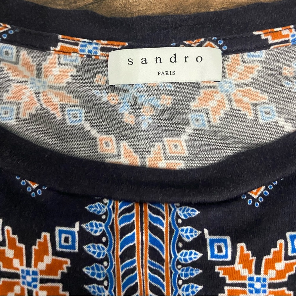 Sandro blouse great condition beautiful colors.